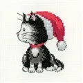 Image of Heritage Black and White Kitten Christmas Cross Stitch
