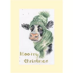 Bothy Threads Moo-rry Christmas Christmas Card Making Cross Stitch Kit