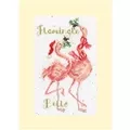 Image of Bothy Threads Flamingle Bells Christmas Card Making Christmas Cross Stitch Kit