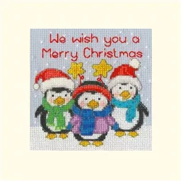 Bothy Threads Penguin Pals Christmas Card Making Christmas Cross Stitch Kit