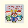 Image of Bothy Threads Penguin Pals Christmas Card Making Christmas Cross Stitch Kit