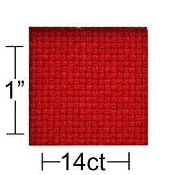 Leisure Arts 14 count Red Aida 15 x 18 Inches Fabric Fabric