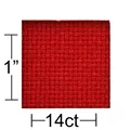 Image of Leisure Arts 14 count Red Aida 15 x 18 Inches Fabric Fabric
