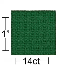 Leisure Arts 14 count Kelly Green Aida 30 x 36 Inches Fabric Fabric