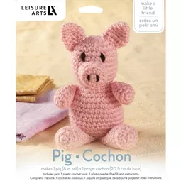 Leisure Arts Crochet Friends - Pig Crochet Kit