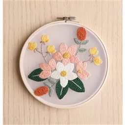 Leisure Arts Organza Magnolia Embroidery Kit