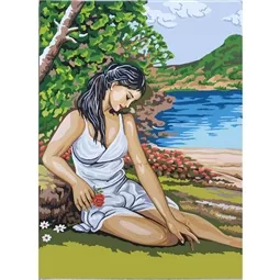 Gobelin-L Lady by the Lake Tapestry Canvas