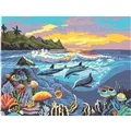 Image of Gobelin-L Dolphin World Tapestry Canvas