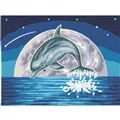 Image of Gobelin-L Moonlight Dolphin Tapestry Canvas