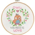 Image of Permin Owl you Need Cross Stitch Kit