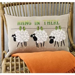 Permin Hang in There Cushion Cross Stitch Kit