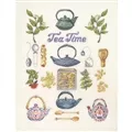 Image of Permin Tea Time - Linen Cross Stitch Kit