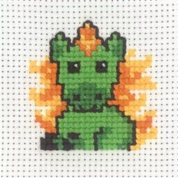 Permin Green Unicorn Cross Stitch Kit