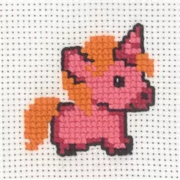 Permin Pink Unicorn Cross Stitch Kit