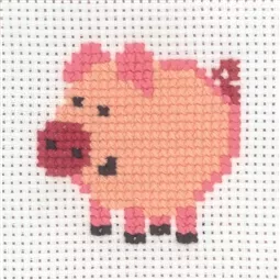 Permin Pig Cross Stitch Kit