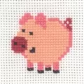 Image of Permin Pig Cross Stitch Kit