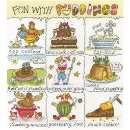 Bothy Threads Fun with Puddings Cross Stitch Kit