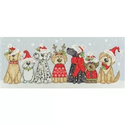 Bothy Threads Holiday Hounds Christmas Cross Stitch Kit