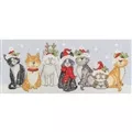 Image of Bothy Threads Festive Felines Christmas Cross Stitch Kit