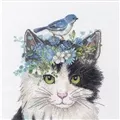 Image of Dimensions Floral Crown Cat Cross Stitch Kit
