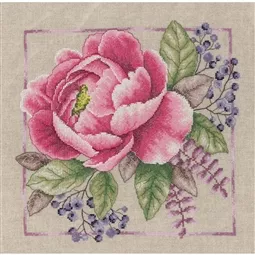 Lanarte Blooming Rouge Cross Stitch Kit