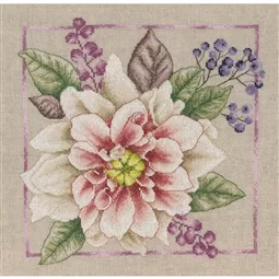 Lanarte Blooming White Cross Stitch Kit