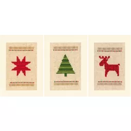 Chequered Trees Cards Set of 3