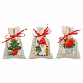 Image of Vervaco Poinsettia Gift Bags Christmas Cross Stitch Kit