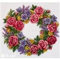 Image of Merejka Rose Wreath Cross Stitch Kit