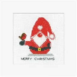 Heritage Father Christmas Gonk Christmas Card Making Cross Stitch Kit