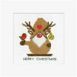 Heritage Rudolph Gonk Christmas Card Making Christmas Cross Stitch Kit