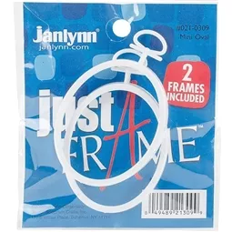 Just a Frame 2.75 Inch Oval White 2 Pack