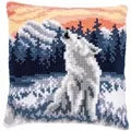 Image of Vervaco Winter Wolf Cushion Cross Stitch Kit