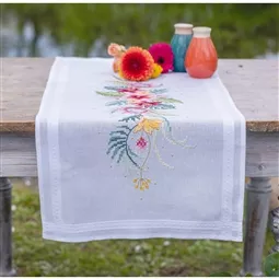 Vervaco Tropical Flowers Runner Cross Stitch Kit