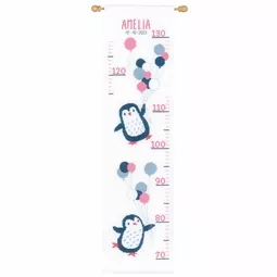 Vervaco Hello Penguin Height Chart Cross Stitch Kit