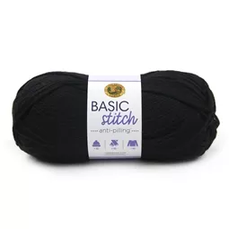 Lion Brand Yarn Basic Stitch Anti Pilling - Black 100g