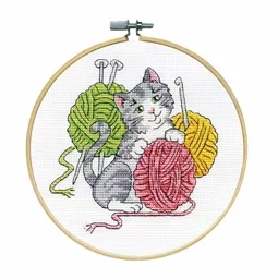 Design Works Crafts Yarn Cat Cross Stitch Kit