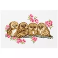 Image of Permin Owls Cross Stitch Kit
