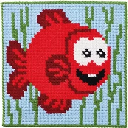 Permin Red Fish Cross Stitch Kit