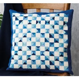 Permin Blue Windows Cushion Cross Stitch Kit