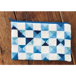 Permin Blue Windows Purse Cross Stitch Kit