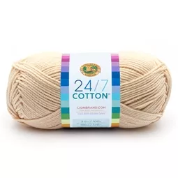Lion Brand Yarn 24/7 Cotton - Ecru 100g