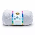 Image of Lion Brand Yarn 24/7 Cotton - White 100g
