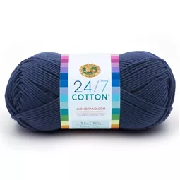 Lion Brand Yarn 24/7 Cotton - Navy 100g
