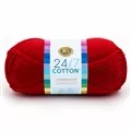 Image of Lion Brand Yarn 24/7 Cotton - Red 100g