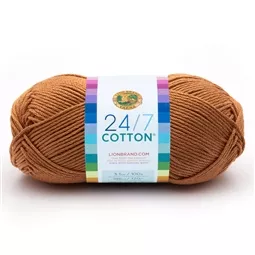 Lion Brand Yarn 24/7 Cotton - Camel 100g Yarn