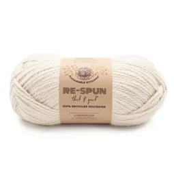 Lion Brand Yarn Re-Spun Think &amp; Quick - Whipped Cream 340g