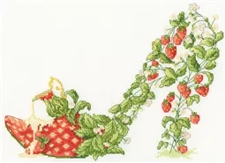 Bothy Threads Strawberries and Cream Cross Stitch Kit