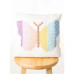 Lion Brand Yarn Butterfly Pillow Pattern