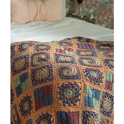 Lion Brand Yarn Retro Blanket Pattern